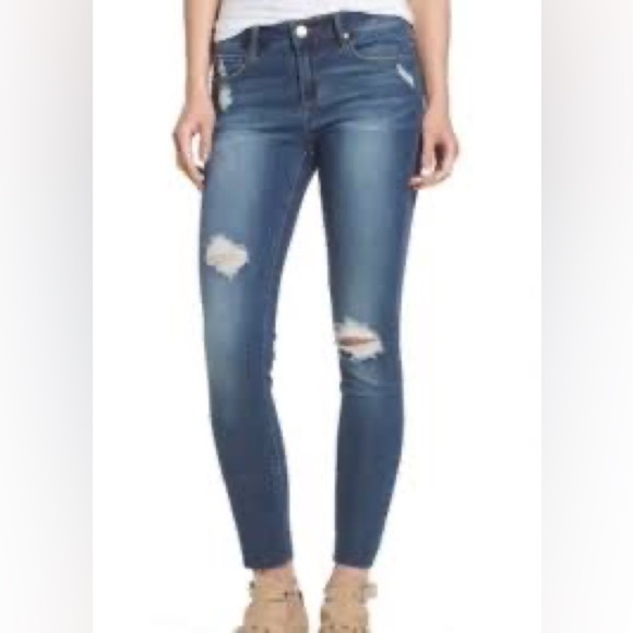 Articles Of Society Sarah Ankle Skinny Distressed Mid Rise Jeans Size 26 - Picture 1 of 9